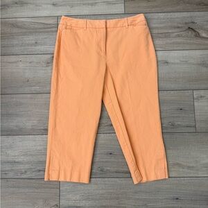 Talbots Petites Cotton Stretch Orange Perfect Crops Capri Pants